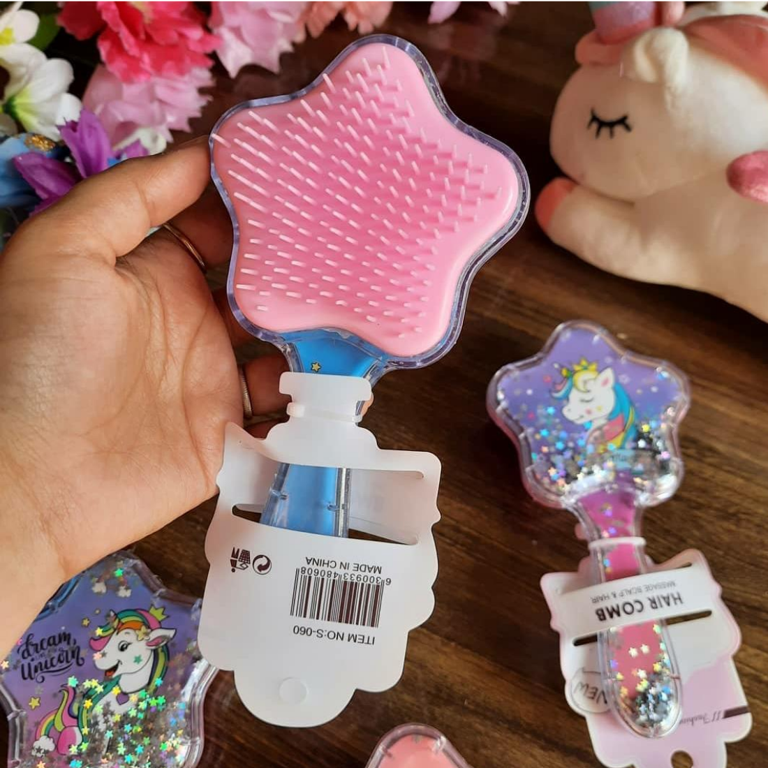 Unicorn star hair comb