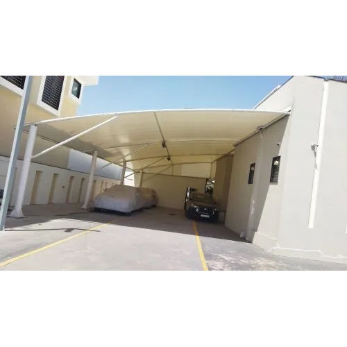 White Tensile Membrane Car Parking Shed