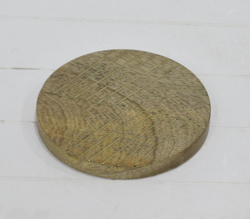 Mango Wooden Round Coaster With