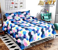 Microfiber Printed Double Bedsheet With 2PIllow Cover