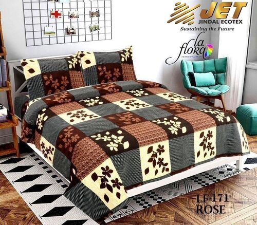 Printed Floral Double Bedsheet,