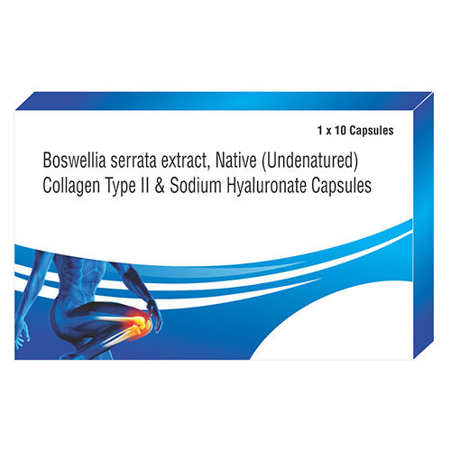 Boswellia Serrata Extract, Native (Undenatured) Collagen Type II And Sodium Hyaluronate Capsules
