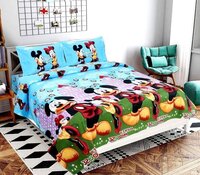Microfiber Double Bedsheet With 2PIllow Cover