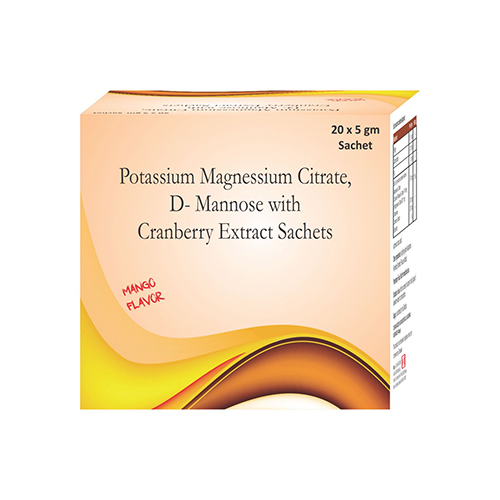 Ptassium Magnessium Citrate, D-Mannose with Cranberry Extract Sachets