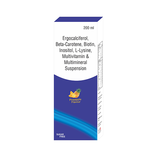 Ergocalciferol, Beta-Carotene, Biotin, Inositol, L-Lysine, Multivitamin And Multimineral Suspension