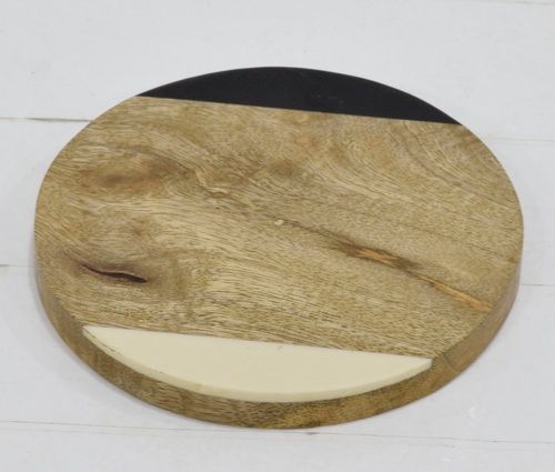 Round Wooden Coaster With Original Finish