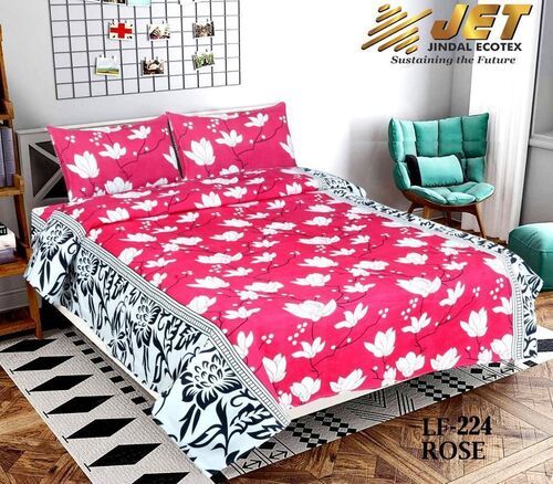 Microfiber Double Bedsheet With 2 Pillow Cover