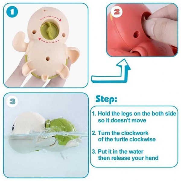 SWIMMING TURTLE BATH TOY