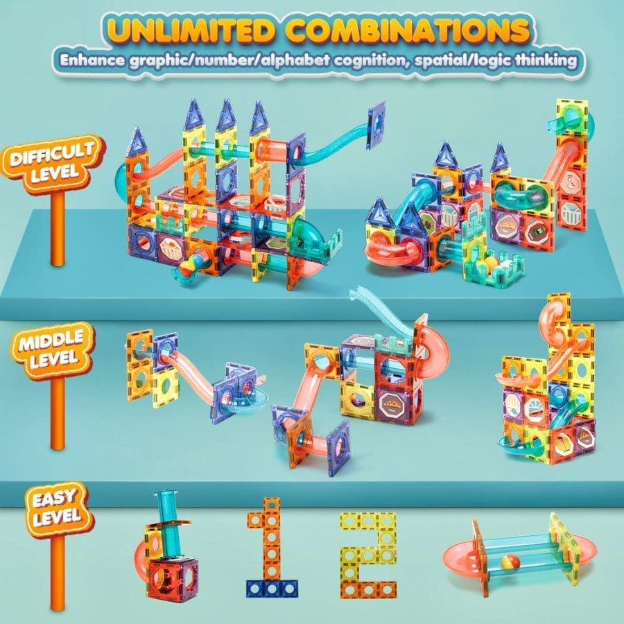 LIGHT MAGNETIC BLOCKS (110 PCS)