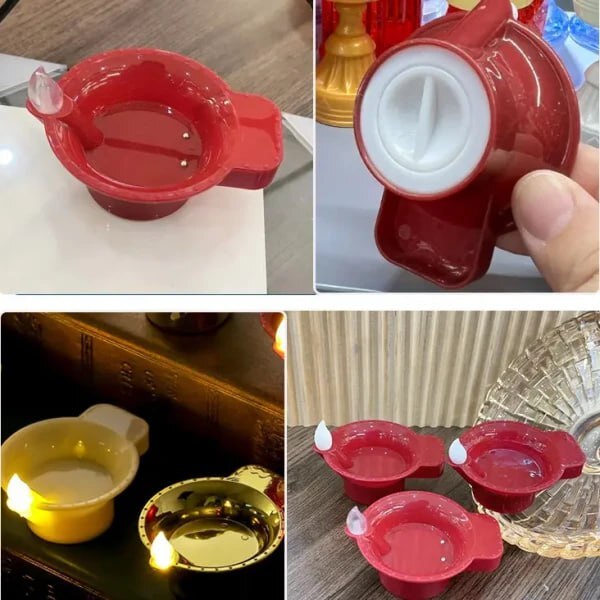 KODIYA SHAPE WATER SENSOR DIYA  (SET OF 6)