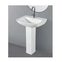 White Ceramic Pedestal Wash Basin