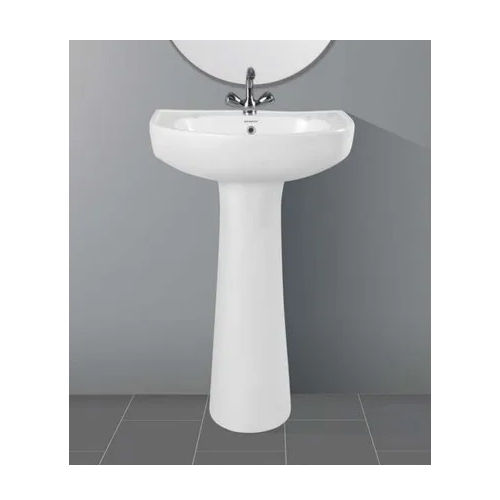 White Daisy Pedestal Wash Basin