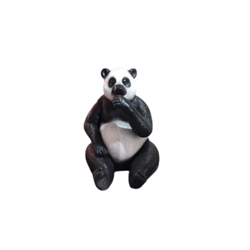 FRP Glass Panda Sculpture