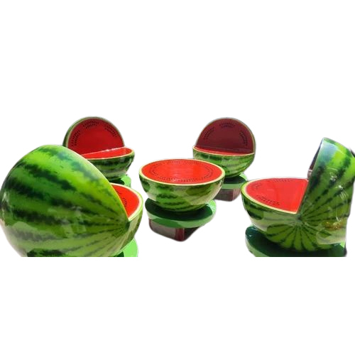 FRP Glass Watermelon Chair Set