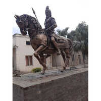Maharaja Ranjit Singh Frp Glass Statue - High-quality Frp Material, Lifelike Design , Elegant Home And Office Decor