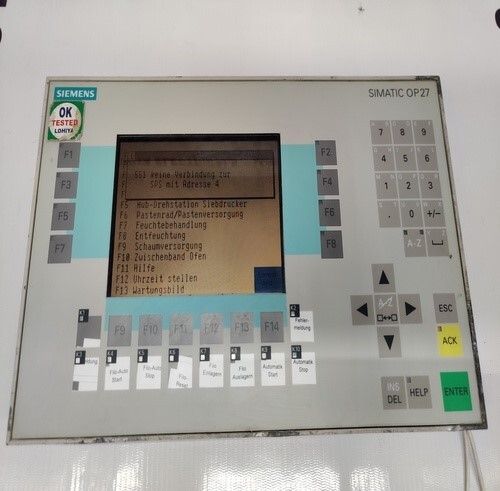 SIEMENS 6AV3627-1LK00-1AX0 OPERATOR PANEL OP27 COLOR