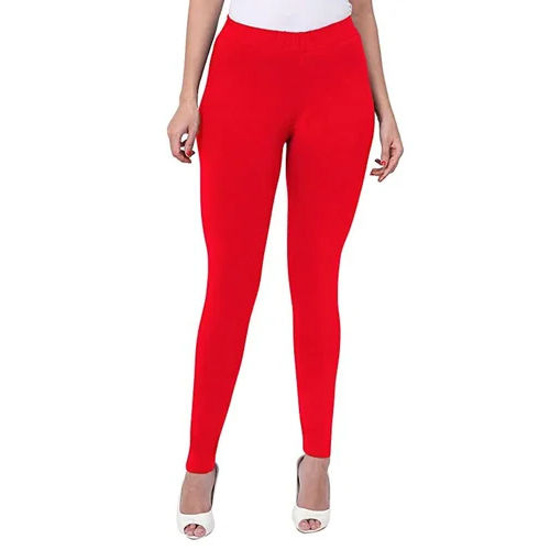 Indian Ladies Red Ankle Length Legging