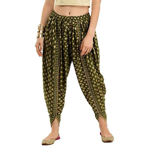 Readymade Ladies Printed Moti Dhoti - Color: Multicolor