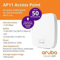 R2W96A Aruba Instant On AP11 (RW) 2x2 11ac Wave2 Indoor Access Point