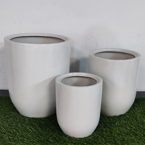 20A White Ceramic Planter