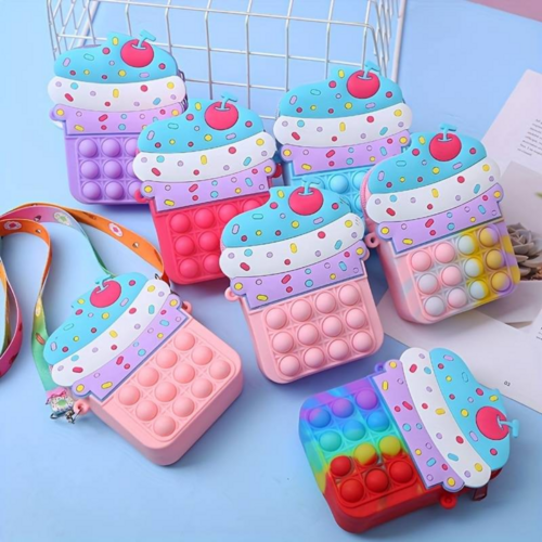 Ice Cream Shape Sling Bag - Material: Silicon