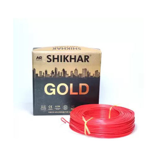 Fr, Ccr 0.75 Mm Shikhar Gold House Wire (Six Color 8 No. Gauge) Insulation Material: Fr Pvc