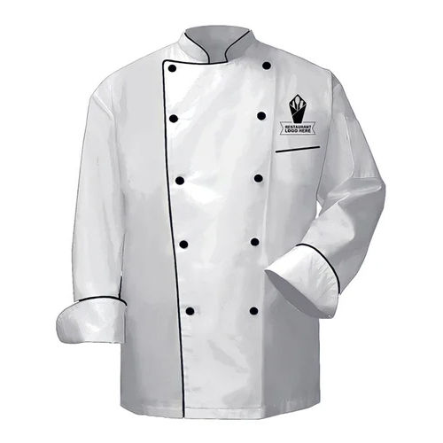 Plain Mens White Chef Coat