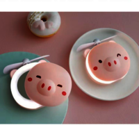 Mini mirror led light with fan