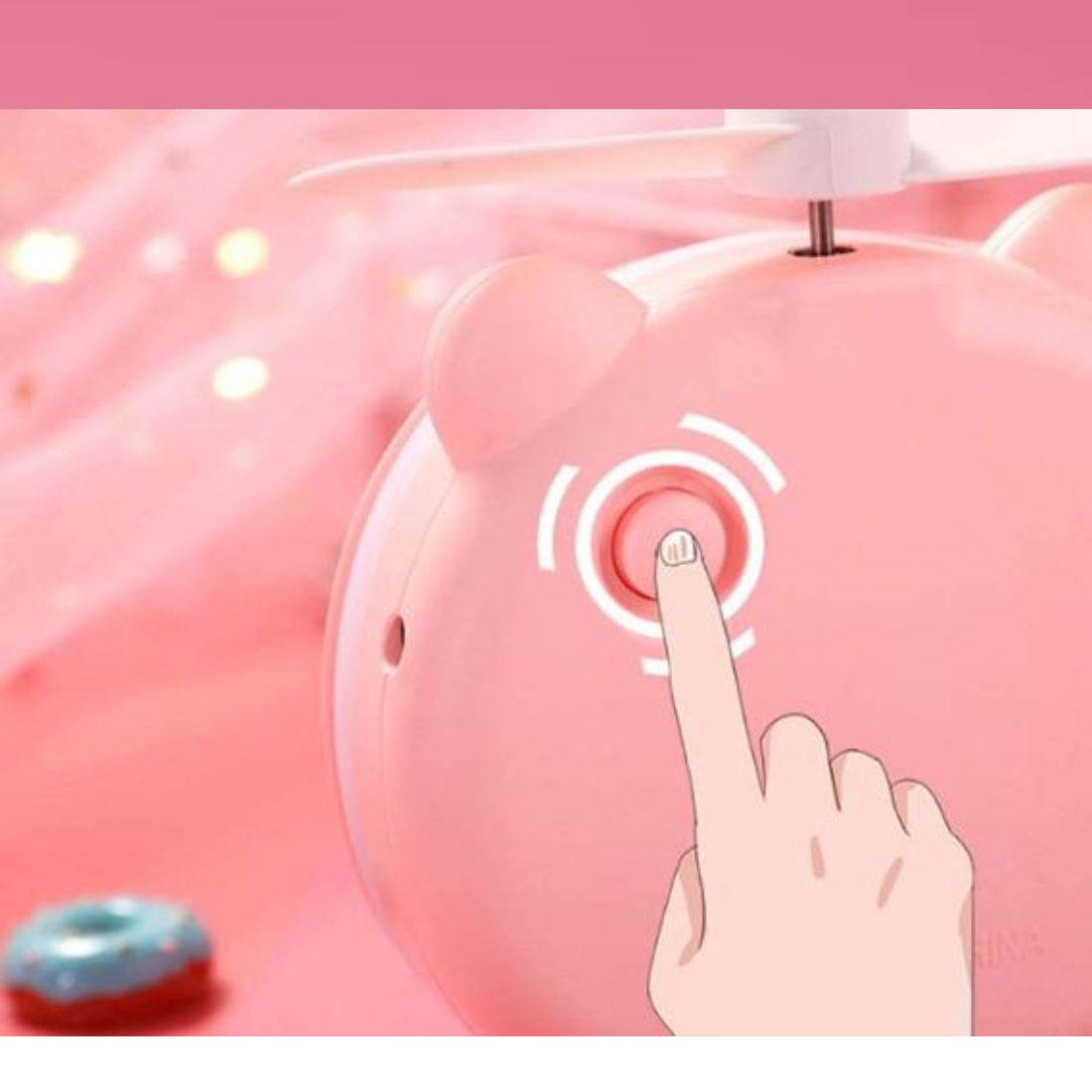 Mini mirror led light with fan