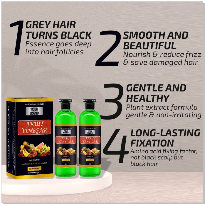 fruit vinegar hair gel black color