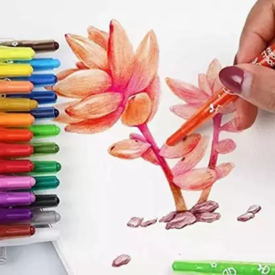 rolling crayons
