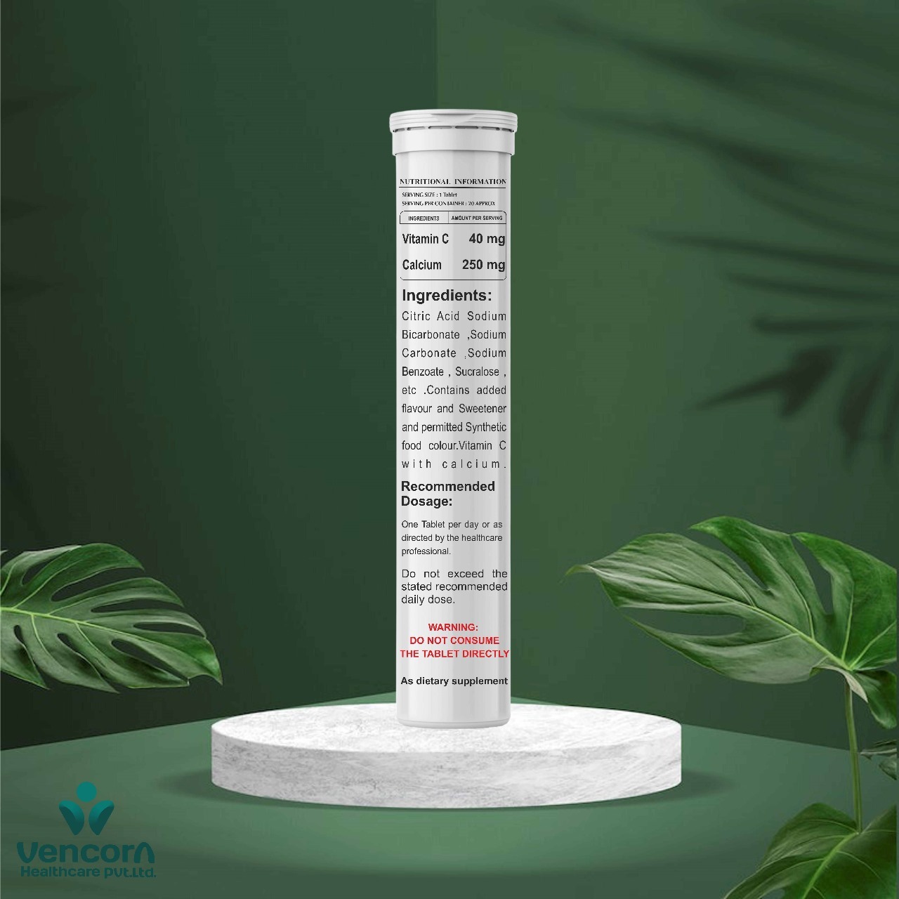 Vitamin C  Calcium Suppliment for Antioxidant  Bone Care
