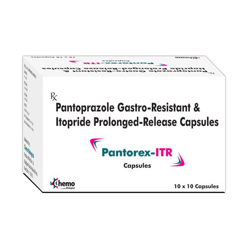 Pantoprazole sodium 40mg + Itopride Hydrochloride 150 mg Capsules