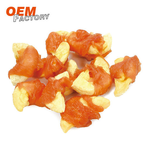 Apple Chip Twined by Chicken OEM Chicken Jerky Dog Treats Wholesale Dog Snacks Manufacturer