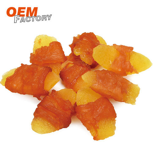 Pineapple Chip Twined By Chicken Oem Best Treats For Puppies Dog Snacks Factory