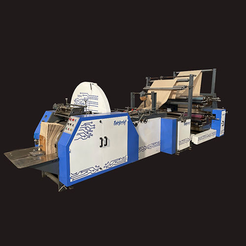 V Bottom Paper Bag Making Machine With 2 Color