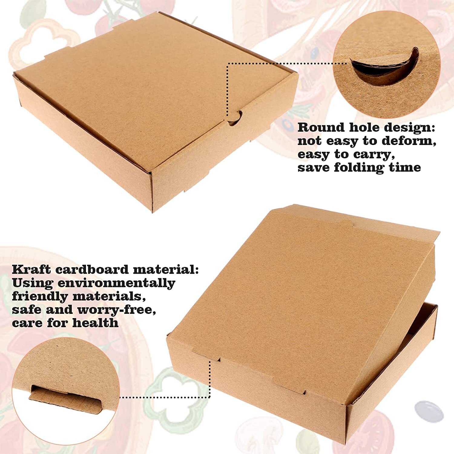 Pizza Box Kraft Brown Small