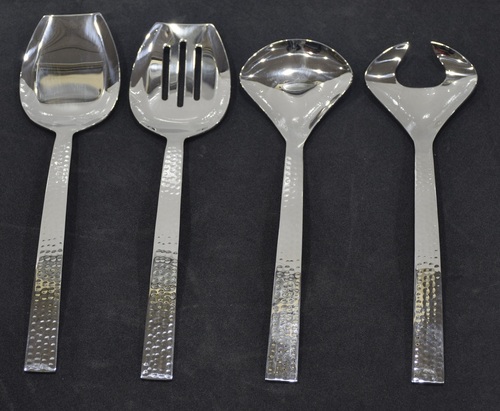 Decorative Metal Cutlery Set - Color: Silver