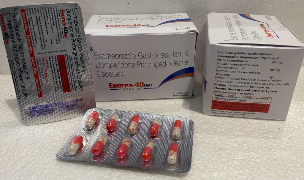 Esomeprazole 40mg + Domperidone 30mg SR CAPSULES