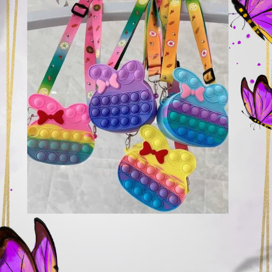 Butterfly popit sling bag