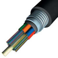Armoured Fiber Optic Cable - 500 M Length, 8 Mm Diameter, Hdpe Jacket | Multi Mode, Round Conductor Shape, Industrial Application