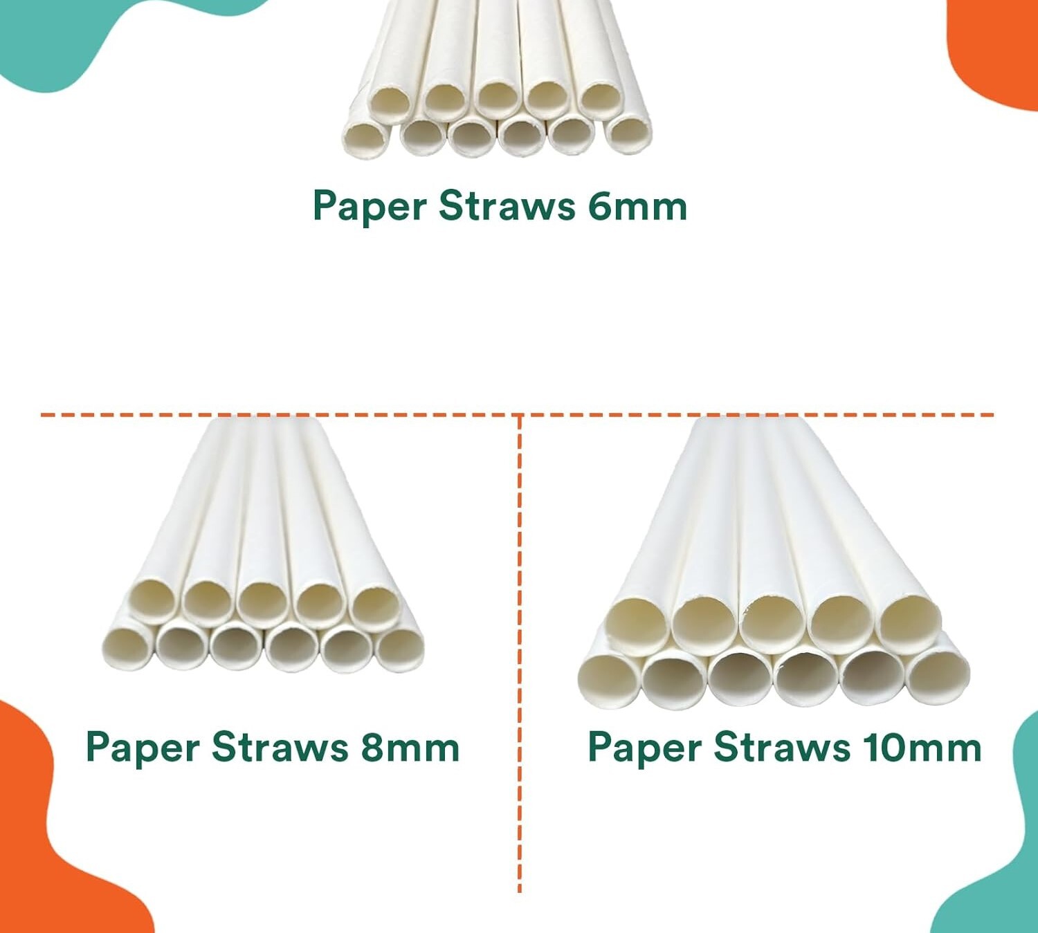 Paper Straw White 6mm