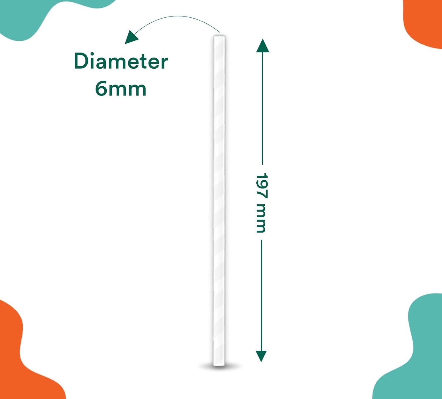 Paper Straw White 6mm