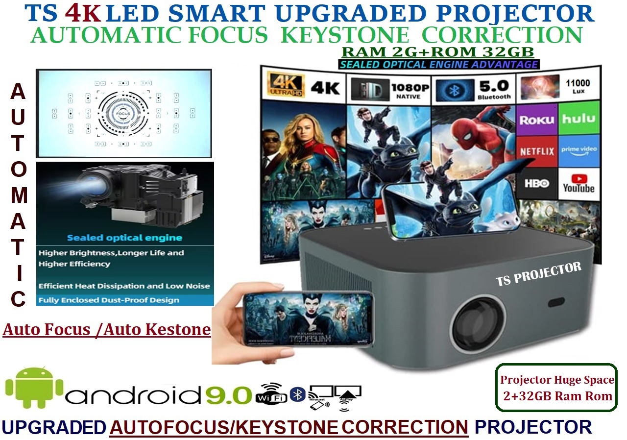 Automatic dust free Smart Led  Projector