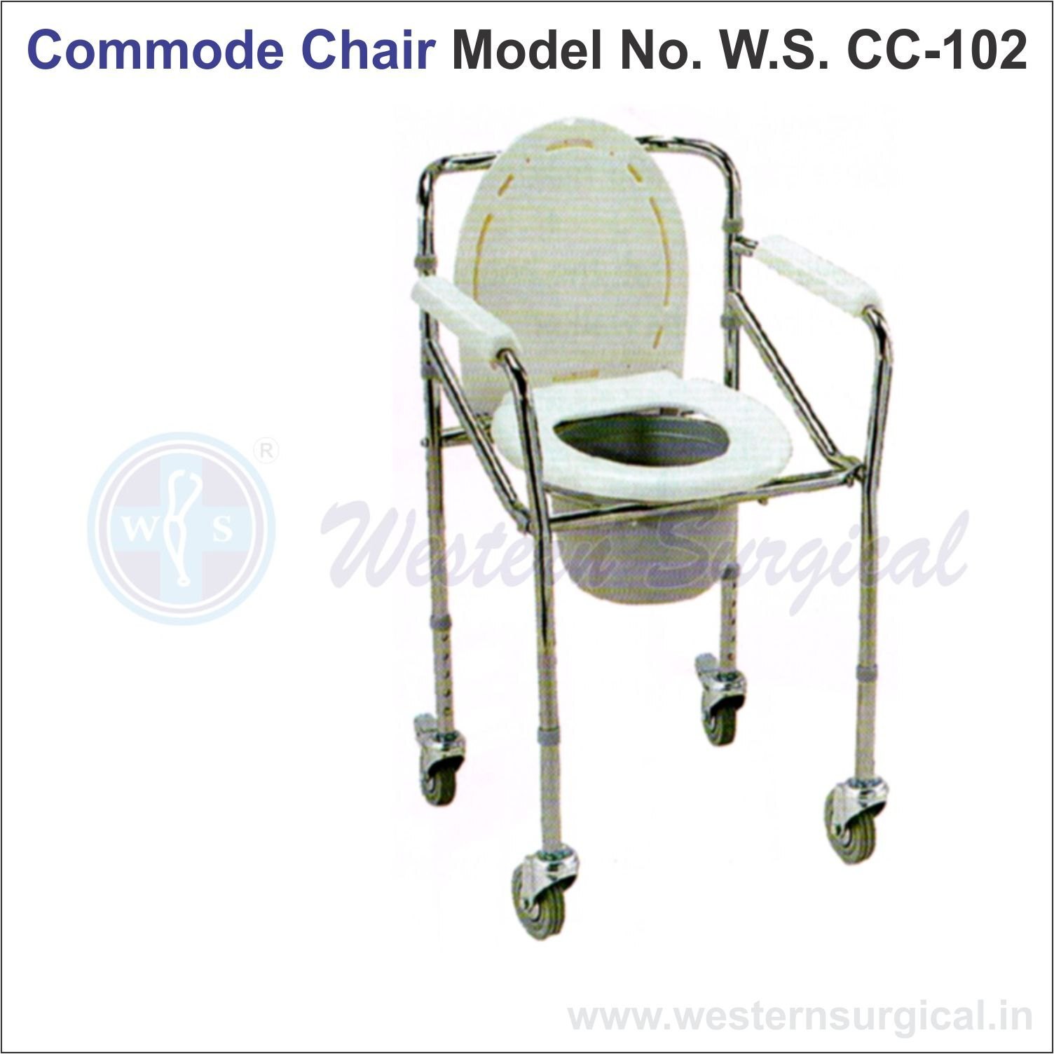 Commode Chair Model No. W.S. CC - 102
