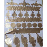 Golden Gota Patti Sticker - Pvc Material, 18 Inch Width, Golden Color Variety , Adhesive Backing For Easy Application And Custom Printing