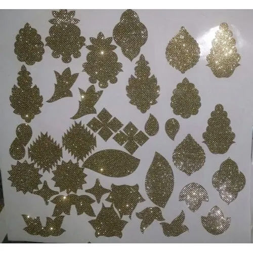 Golden Leather Embroidery Sticker - Color: Different Available