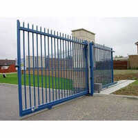 Automatic Sliding Gate - Steel, Various Sizes, Blue Color | Motorized Operation, Durable Design