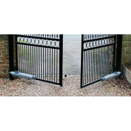 Black Electric And Automatic Swing Gate With Motor