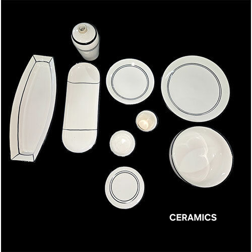 Ceramics Stoneware Dinner Sets - Color: White